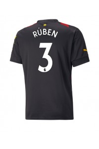 Fotbalové Dres Manchester City Ruben Dias #3 Venkovní Oblečení 2022-23 Krátký Rukáv